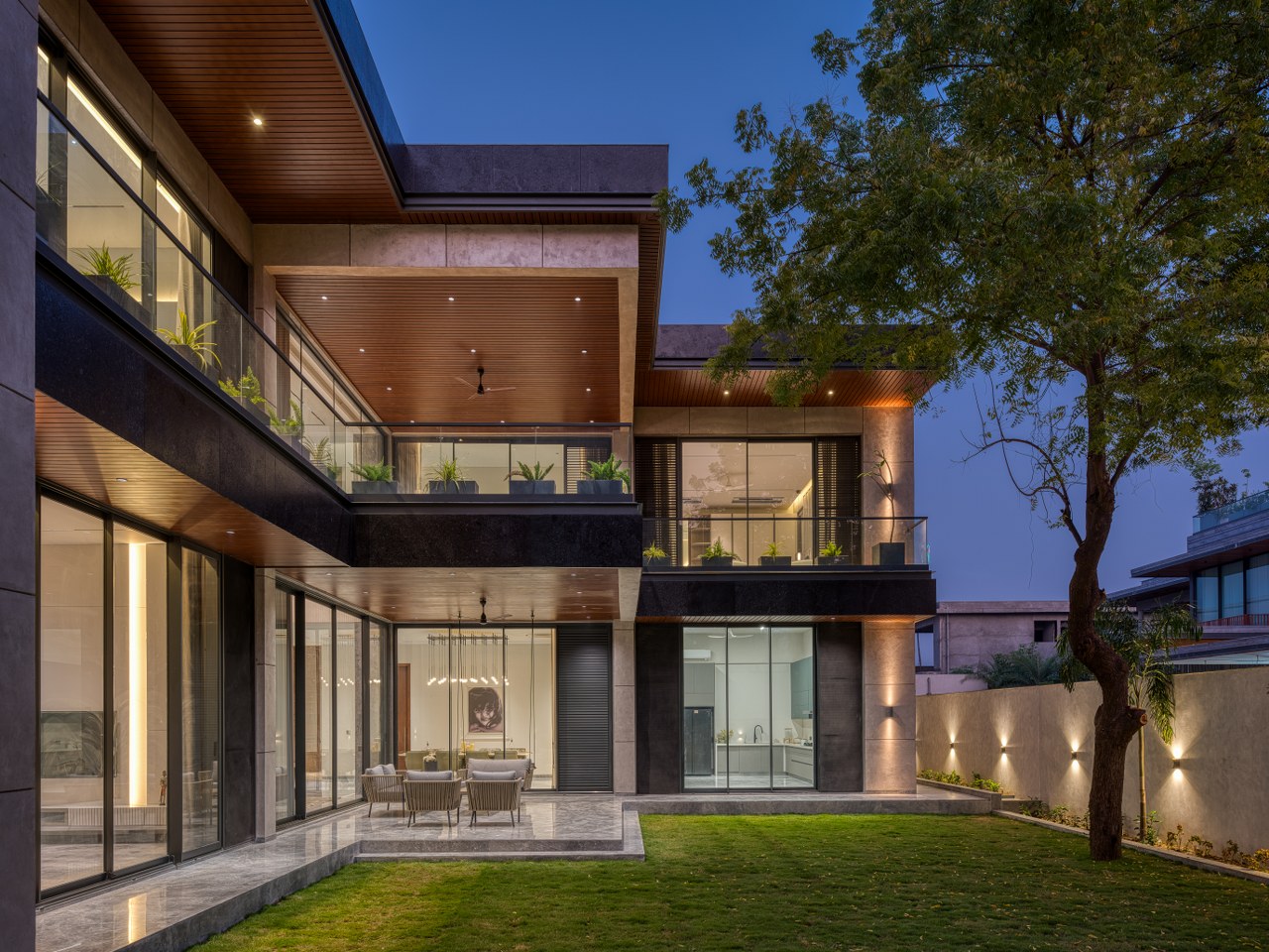 L-shaped house