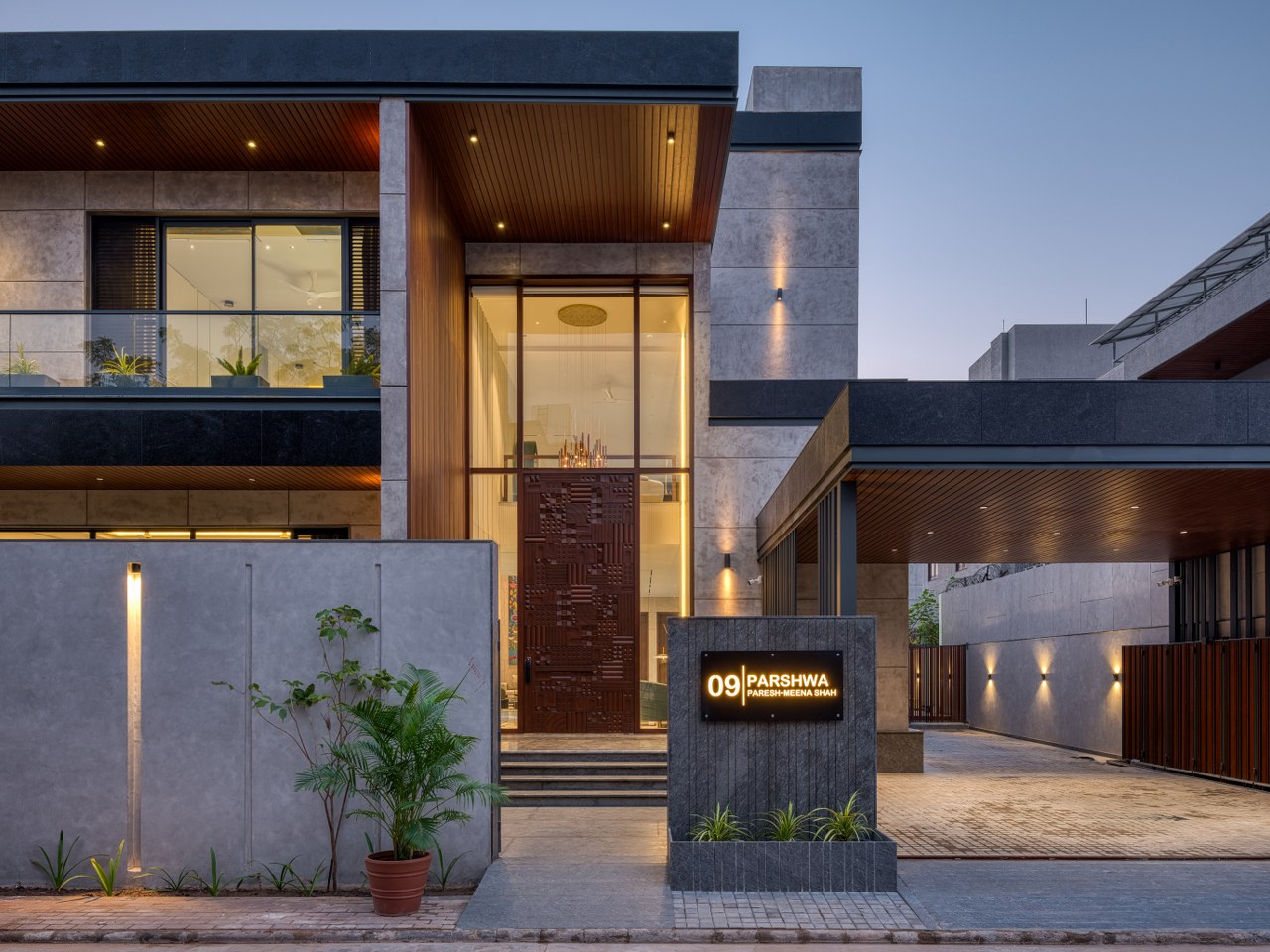 L-shaped house