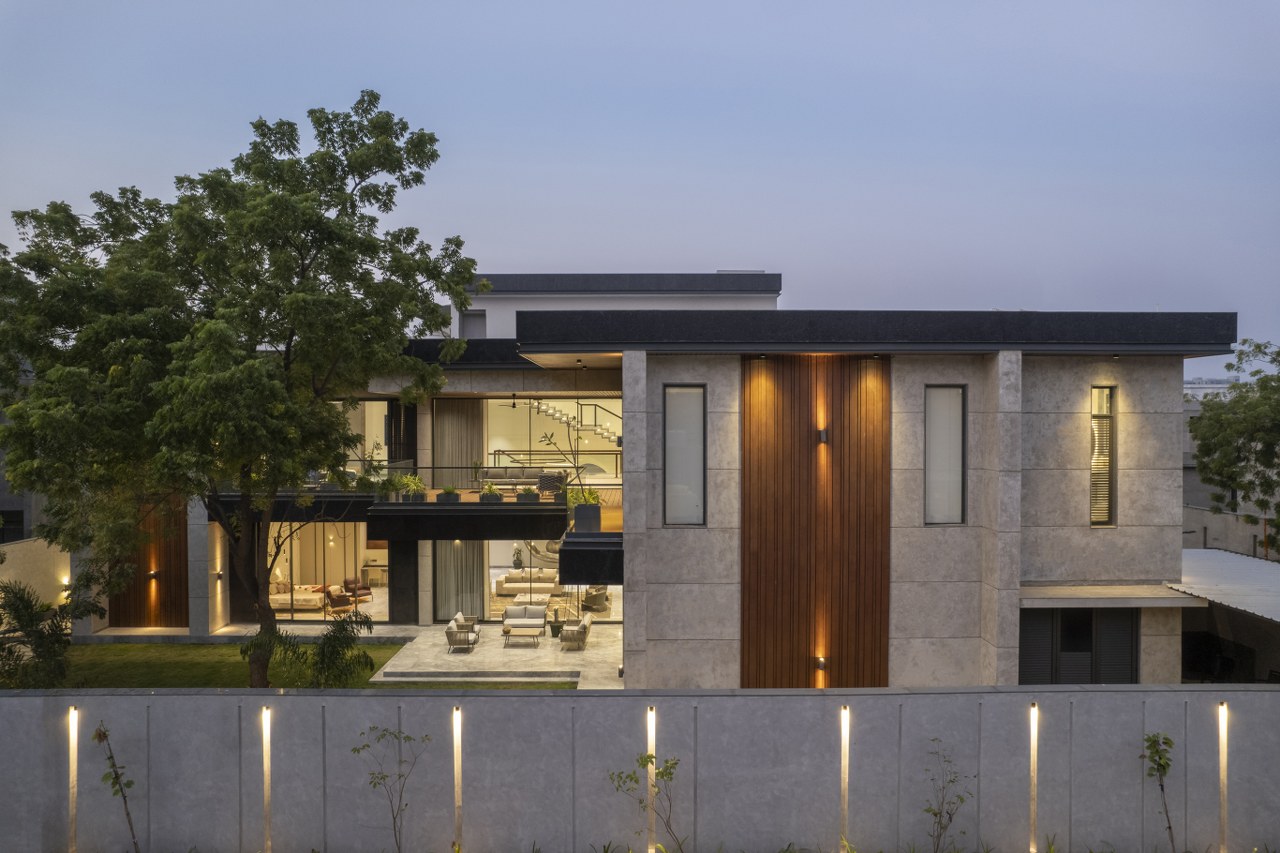 L-shaped house