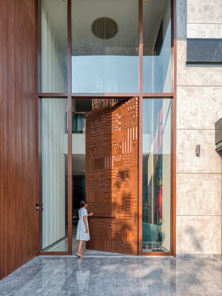 L-shaped house