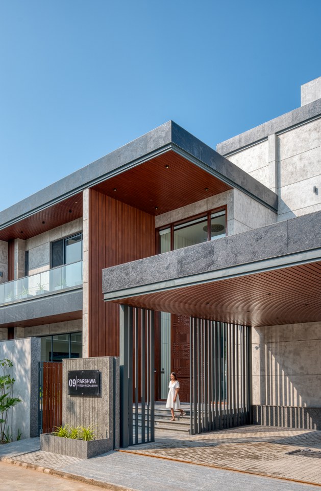 L-shaped house