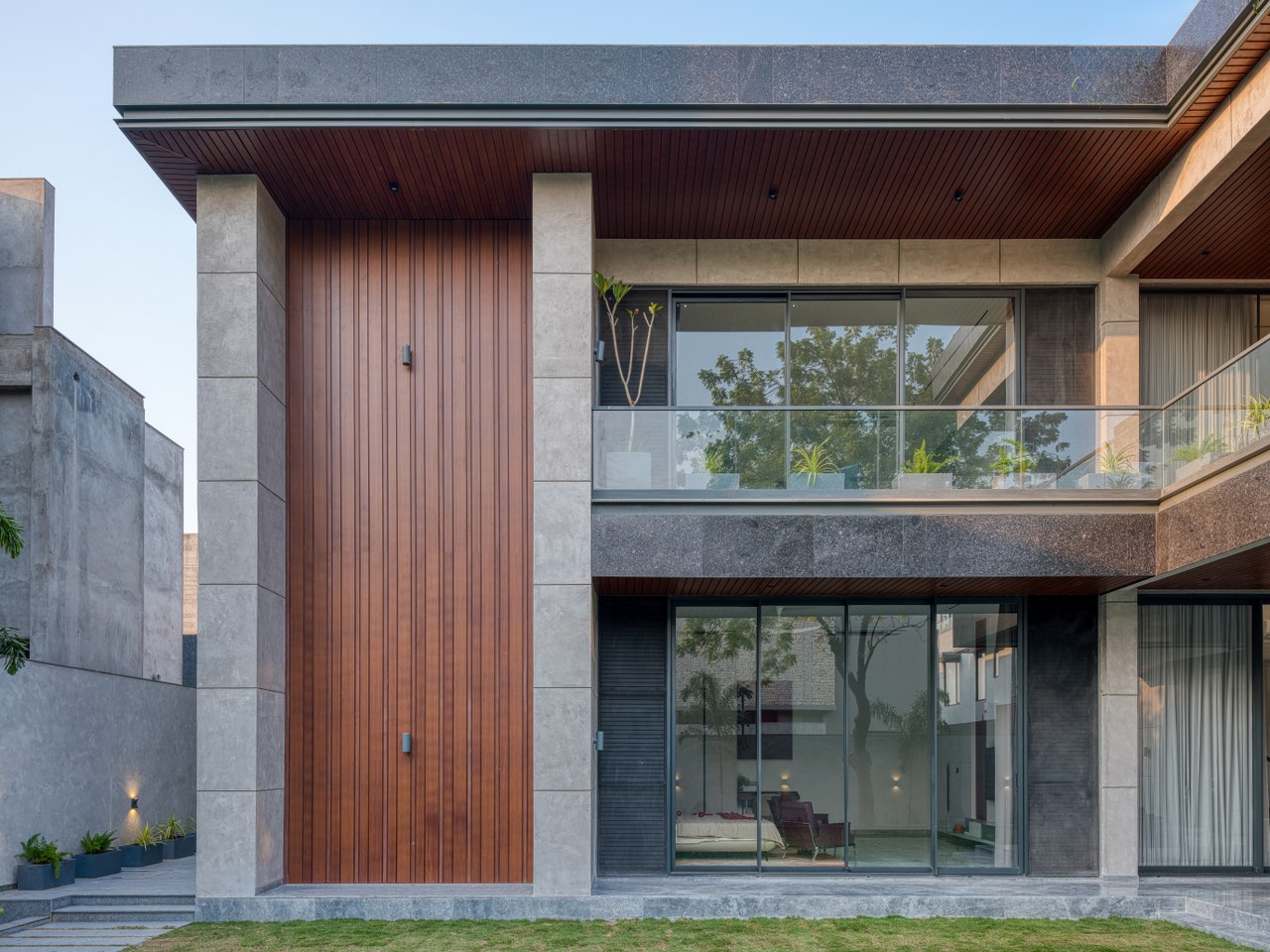L-shaped house